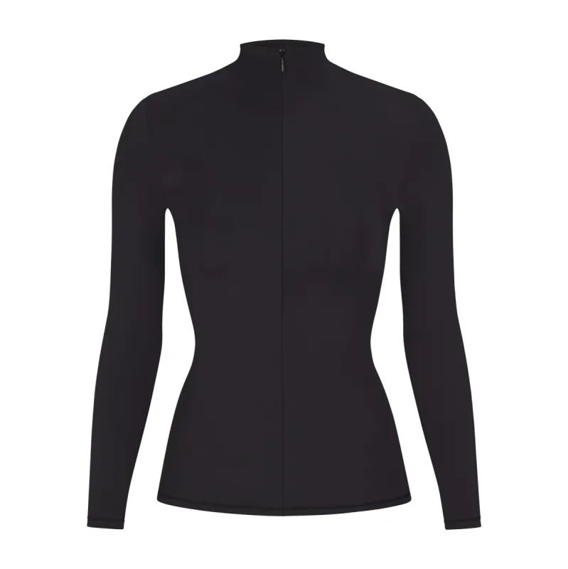 FITS EVERYBODY HALF ZIP LONG SLEEVE TOP | ONYX sold by SKIMS