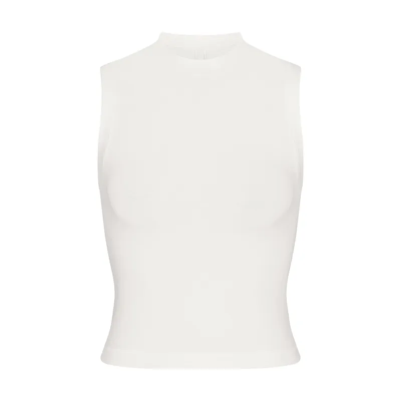COTTON JERSEY MOCK NECK TANK | MARBLE sold by SKIMS