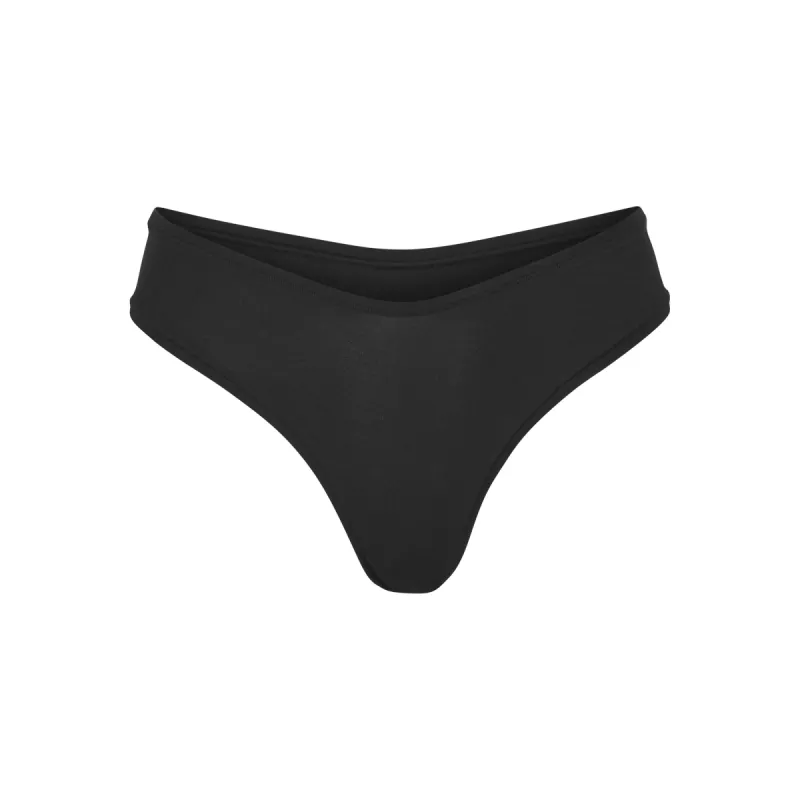 COTTON JERSEY DIPPED THONG | SOOT sold by SKIMS