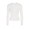 COTTON JERSEY LONG SLEEVE T-SHIRT | MARBLE sold by SKIMS