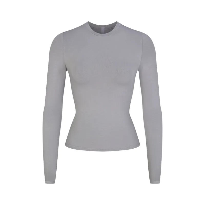 COTTON JERSEY LONG SLEEVE T-SHIRT | PACIFIC sold by SKIMS