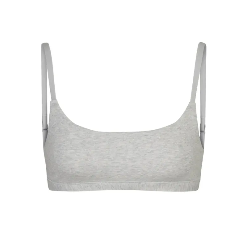 COTTON JERSEY SCOOP BRALETTE | LIGHT HEATHER GREY sold by SKIMS