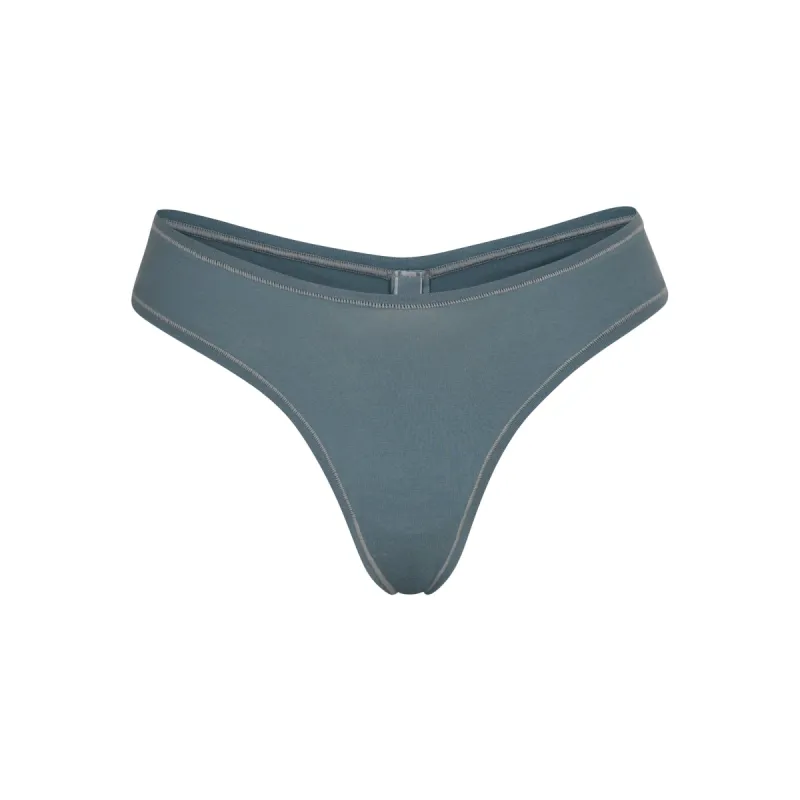 COTTON JERSEY DIPPED THONG | KYANITE sold by SKIMS
