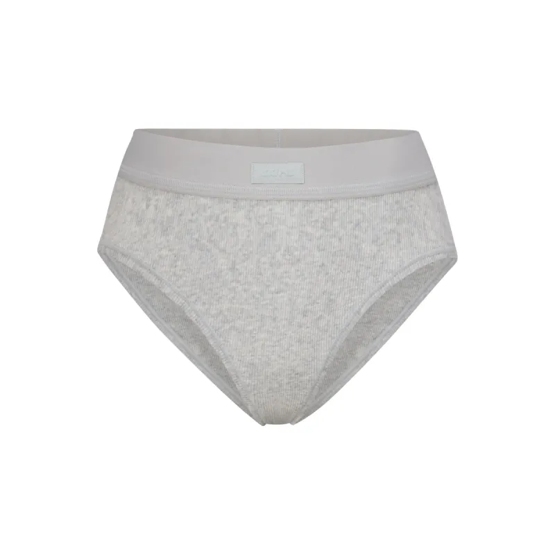 COTTON RIB BRIEF | LIGHT HEATHER GREY sold by SKIMS