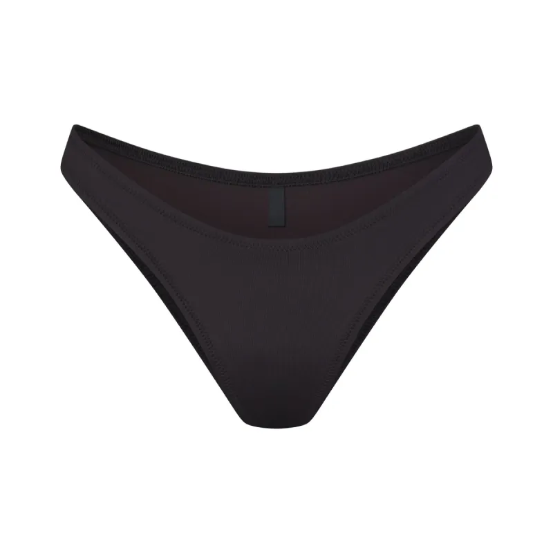 SIGNATURE SWIM CHEEKY TANGA BOTTOM | ONYX sold by SKIMS