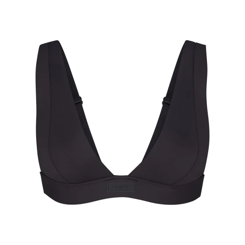 SIGNATURE SWIM PLUNGE BIKINI TOP | ONYX sold by SKIMS