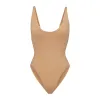 SIGNATURE SWIM SCOOP NECK ONE PIECE | OCHRE sold by SKIMS