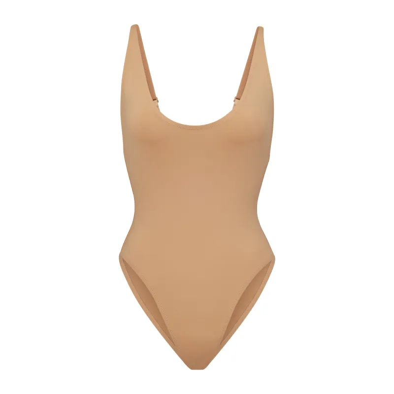 SIGNATURE SWIM SCOOP NECK ONE PIECE | OCHRE sold by SKIMS