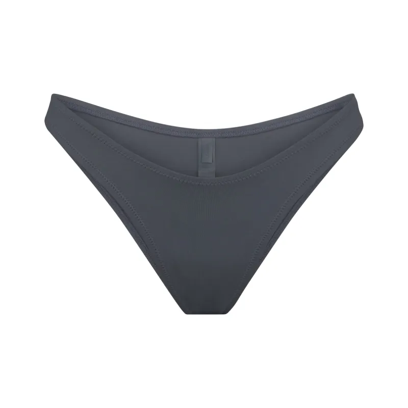 SIGNATURE SWIM CHEEKY TANGA BOTTOM | GUNMETAL sold by SKIMS