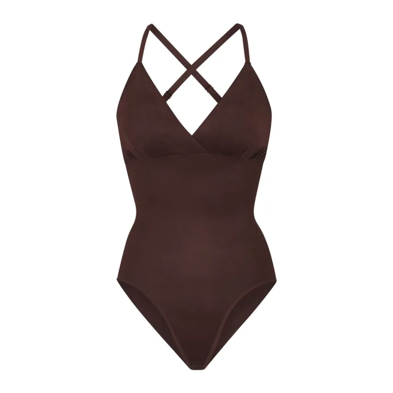 SIMPLY BARE BODYSUIT BRIEF W/ SNAPS | COCOA sold by SKIMS