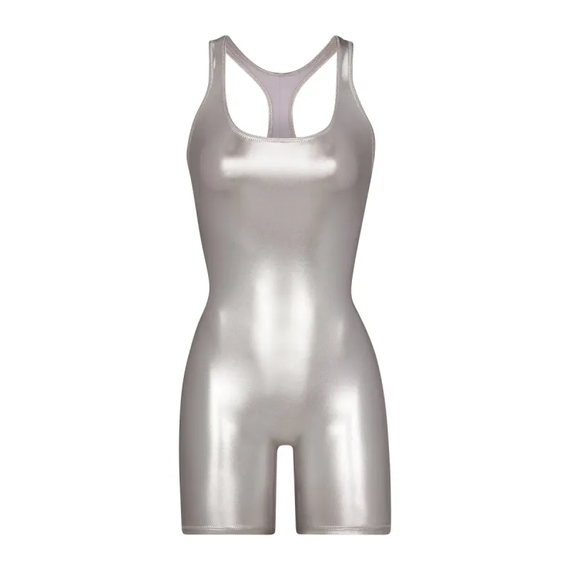 METALLIC SWIM CYCLE SUIT | NICKEL sold by SKIMS