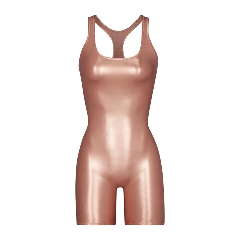 METALLIC SWIM CYCLE SUIT | CHAMPAGNE sold by SKIMS