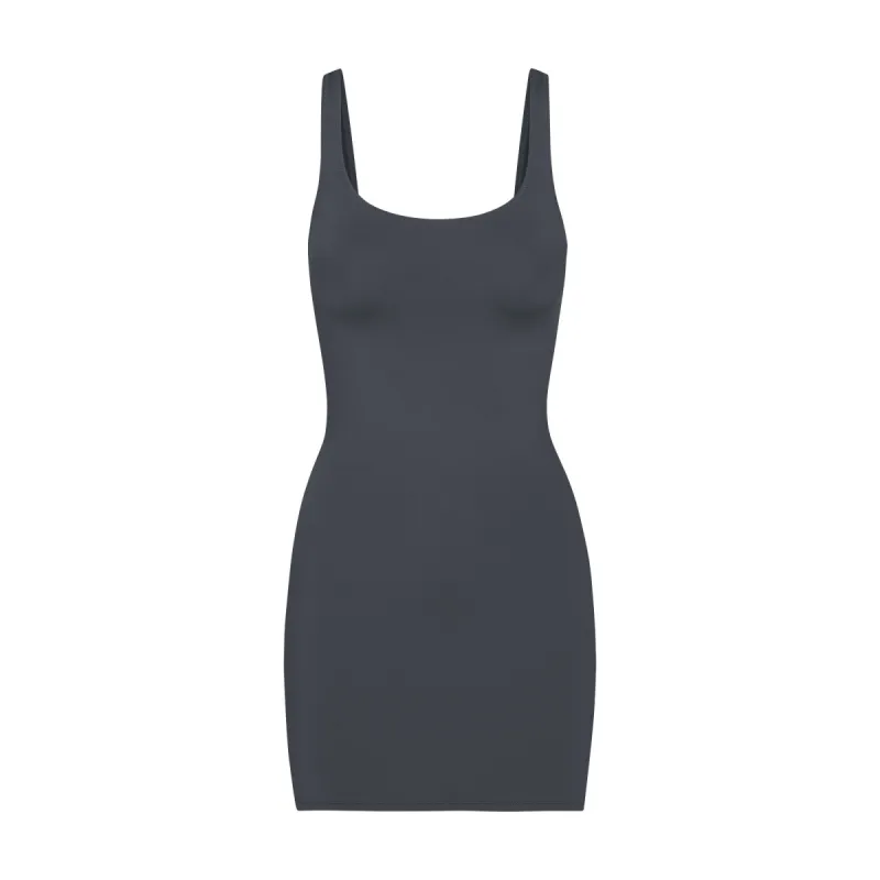 SIGNATURE SWIM TANK DRESS | GUNMETAL sold by SKIMS