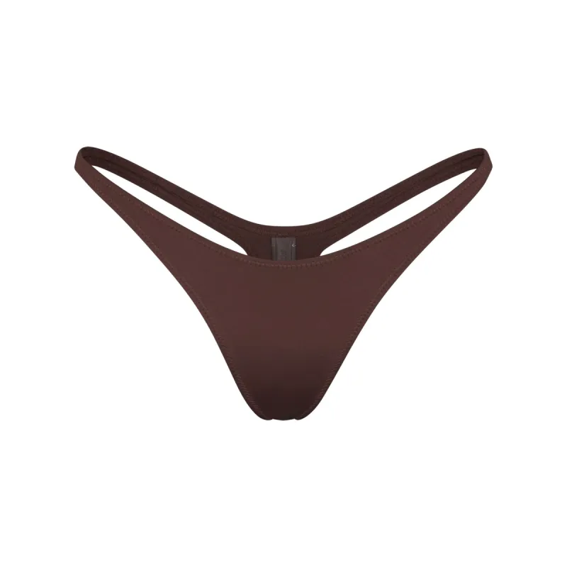 SIGNATURE SWIM THONG | COCOA made by SKIMS