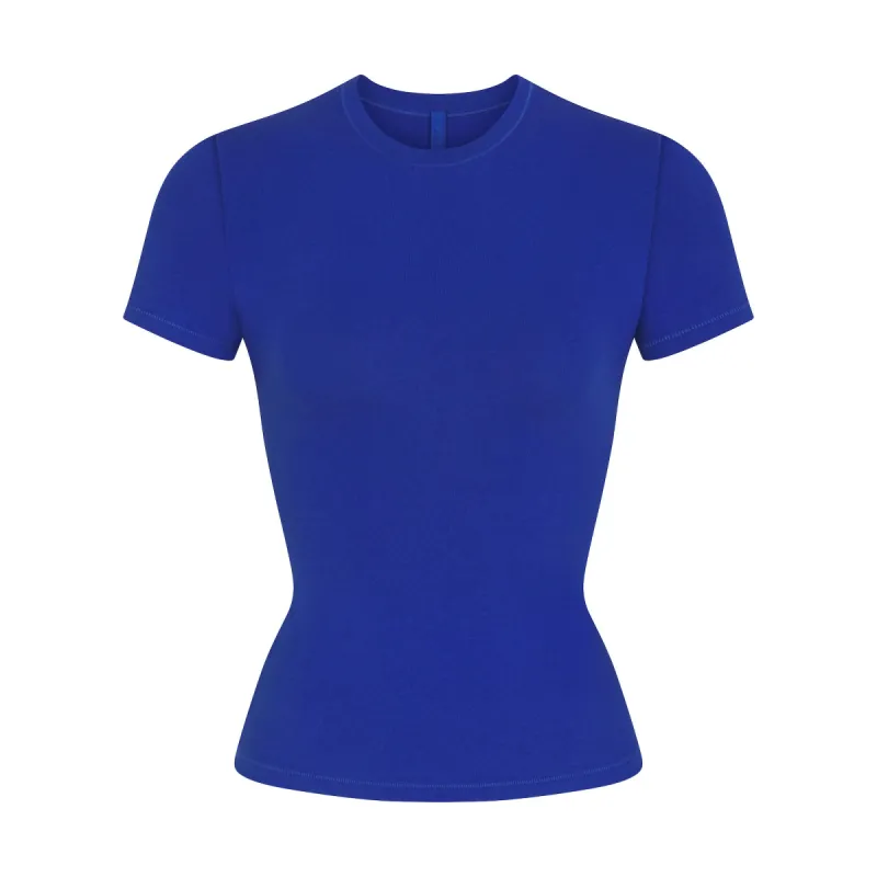 COTTON JERSEY T-SHIRT | COBALT sold by SKIMS