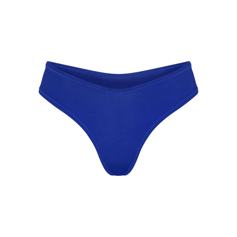 COTTON JERSEY DIPPED THONG | COBALT sold by SKIMS