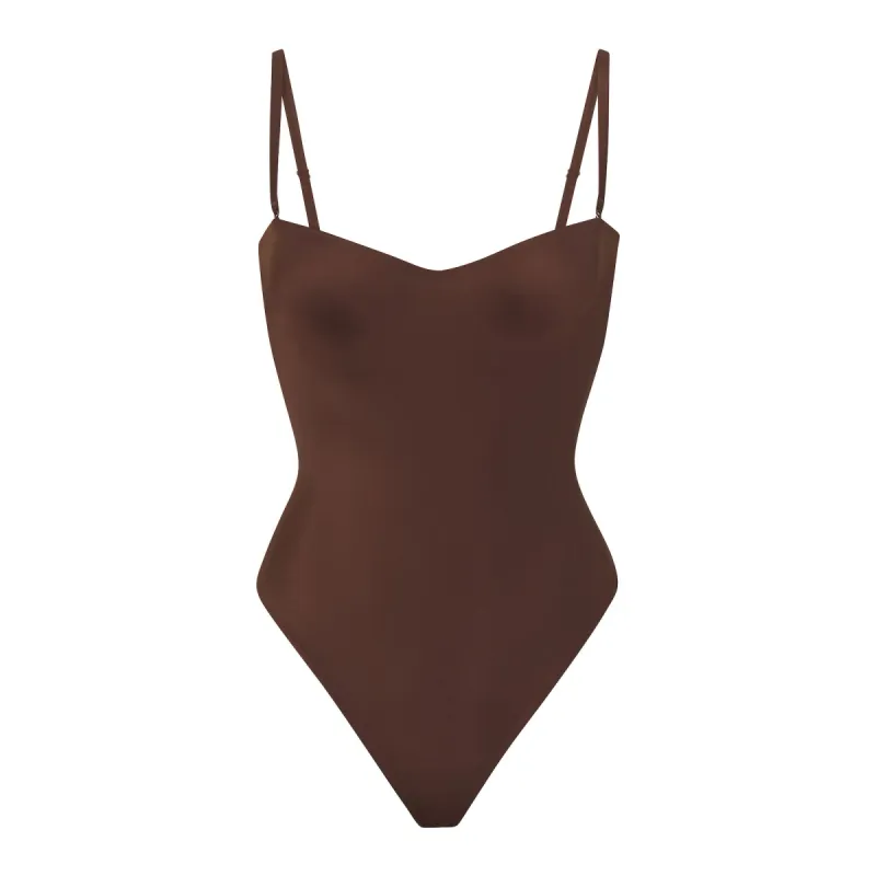 CONTOUR LIFT STRAIGHT NECK BODYSUIT | COCOA sold by SKIMS