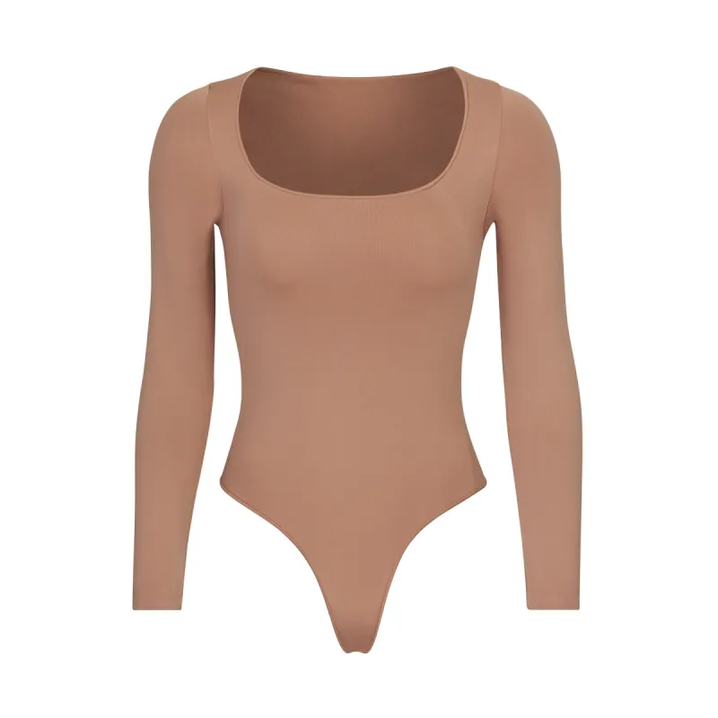 ESSENTIAL LONG SLEEVE SCOOP NECK BODYSUIT | SIENNA sold by SKIMS