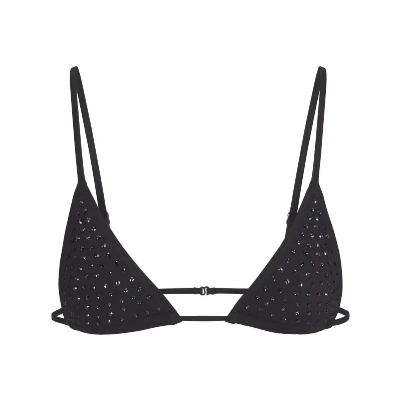 SPARKLE JERSEY MINI TRIANGLE BRALETTE | ONYX sold by SKIMS