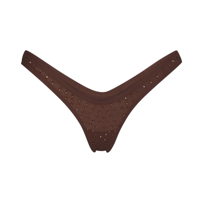 SPARKLE JERSEY MINI THONG | COCOA sold by SKIMS
