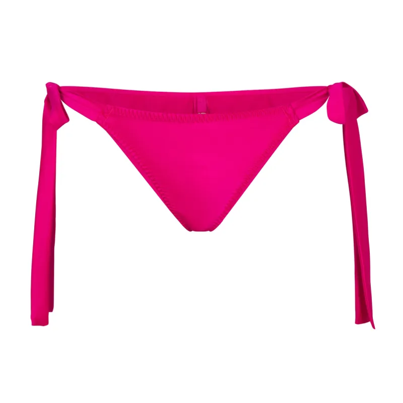WOVEN SHINE TIE SIDE BRIEF | RASPBERRY sold by SKIMS