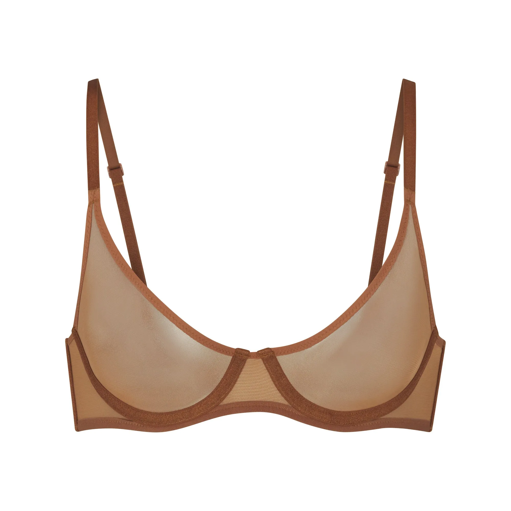ULTRA FINE MESH SCOOP BRA | BRONZE sold by SKIMS