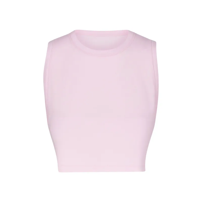 BOYFRIEND CROP TANK | CHERRY BLOSSOM sold by SKIMS