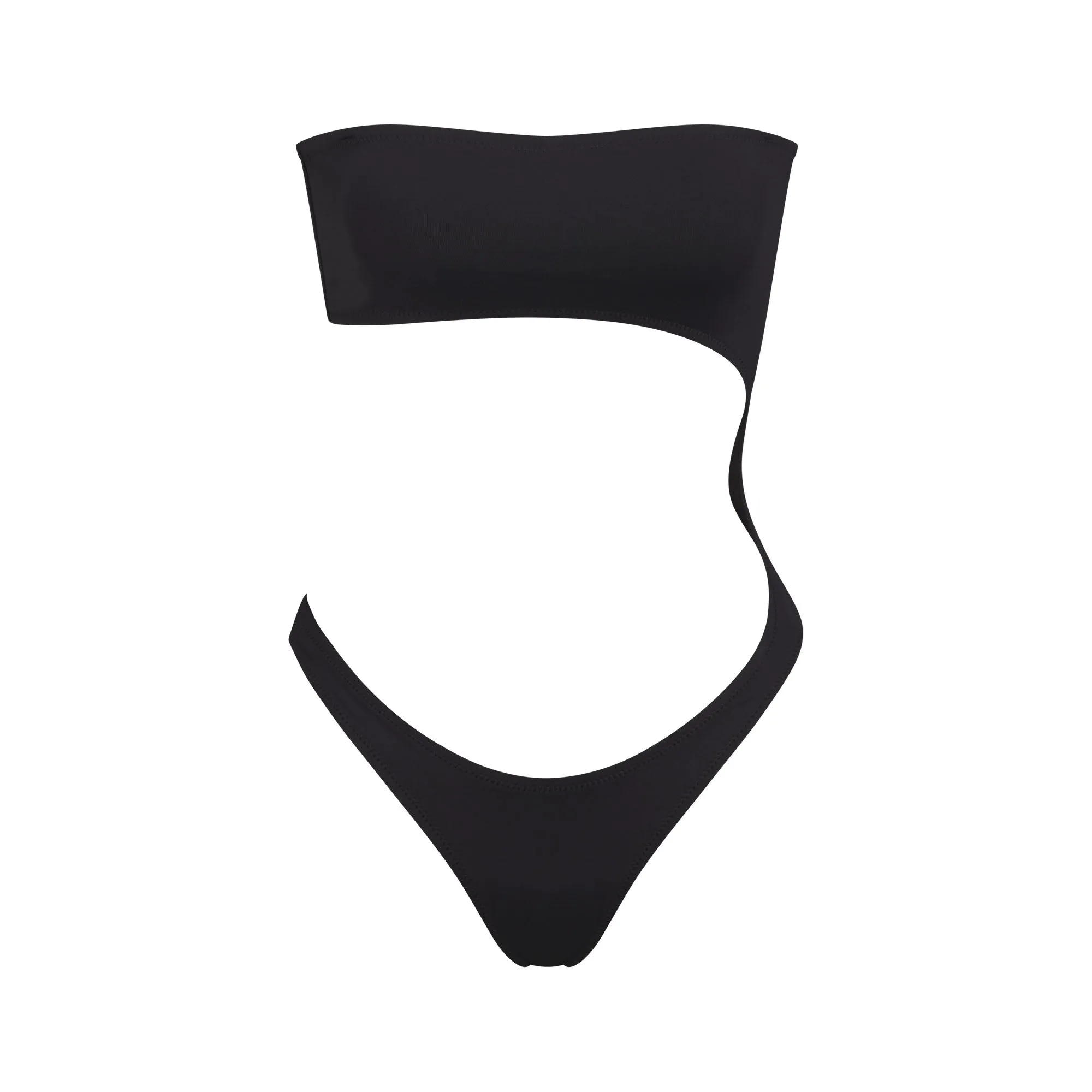 SIGNATURE SWIM STRAPLESS MONOKINI | ONYX sold by SKIMS
