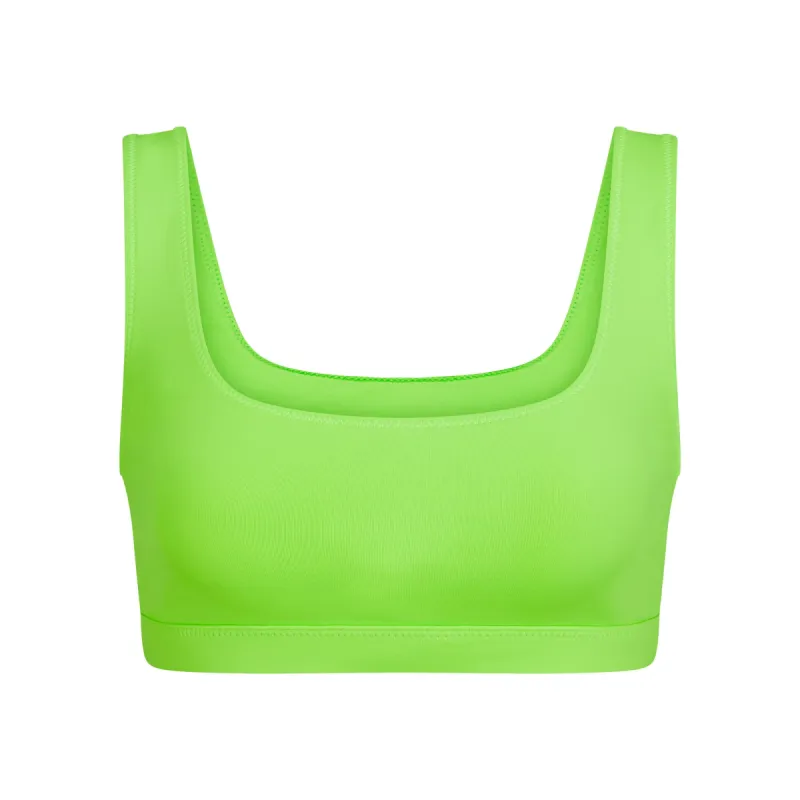 SIGNATURE SWIM TANK BIKINI TOP | NEON GREEN sold by SKIMS
