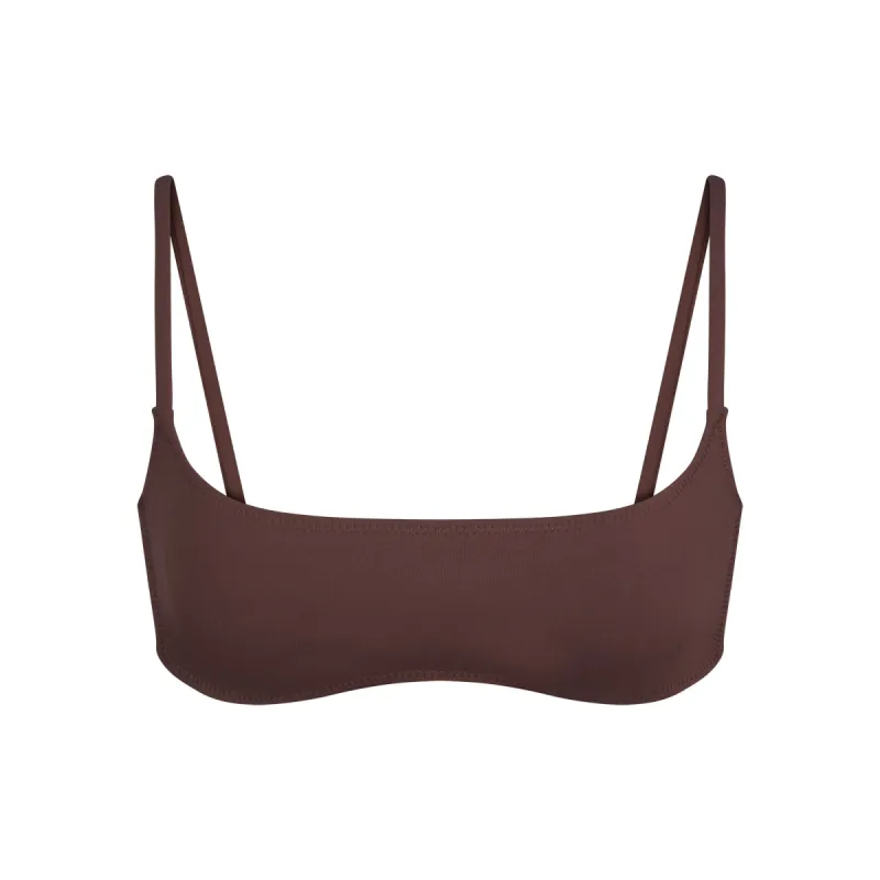 SIGNATURE SWIM MICRO SCOOP BIKINI TOP | COCOA sold by SKIMS