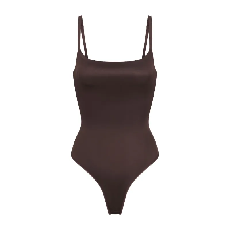 SIMPLY BARE SCOOP BODYSUIT | ESPRESSO sold by SKIMS
