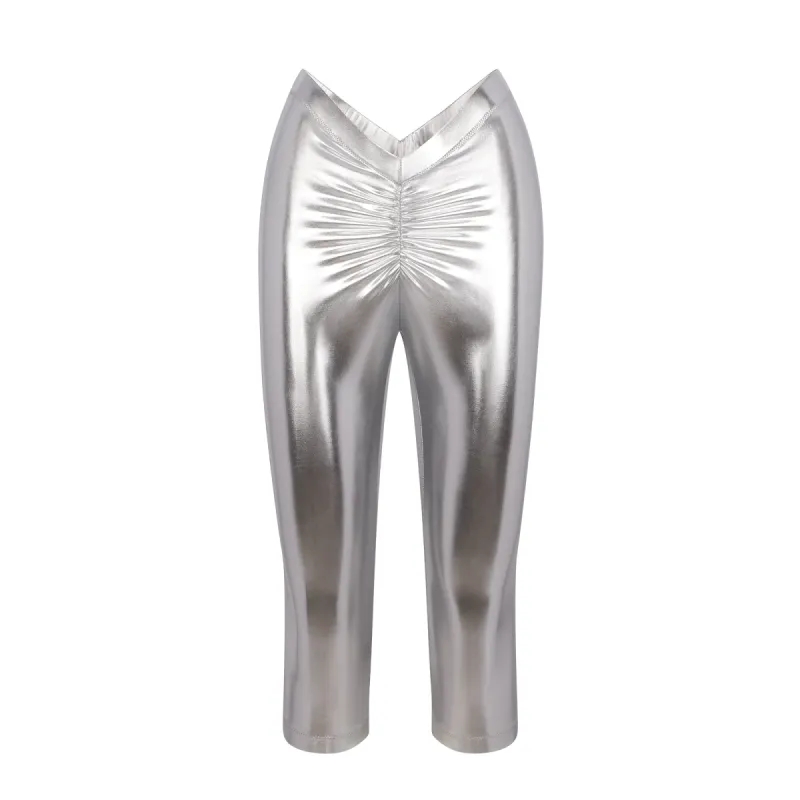 METALLIC SWIM V-WAIST PANT | NICKEL sold by SKIMS