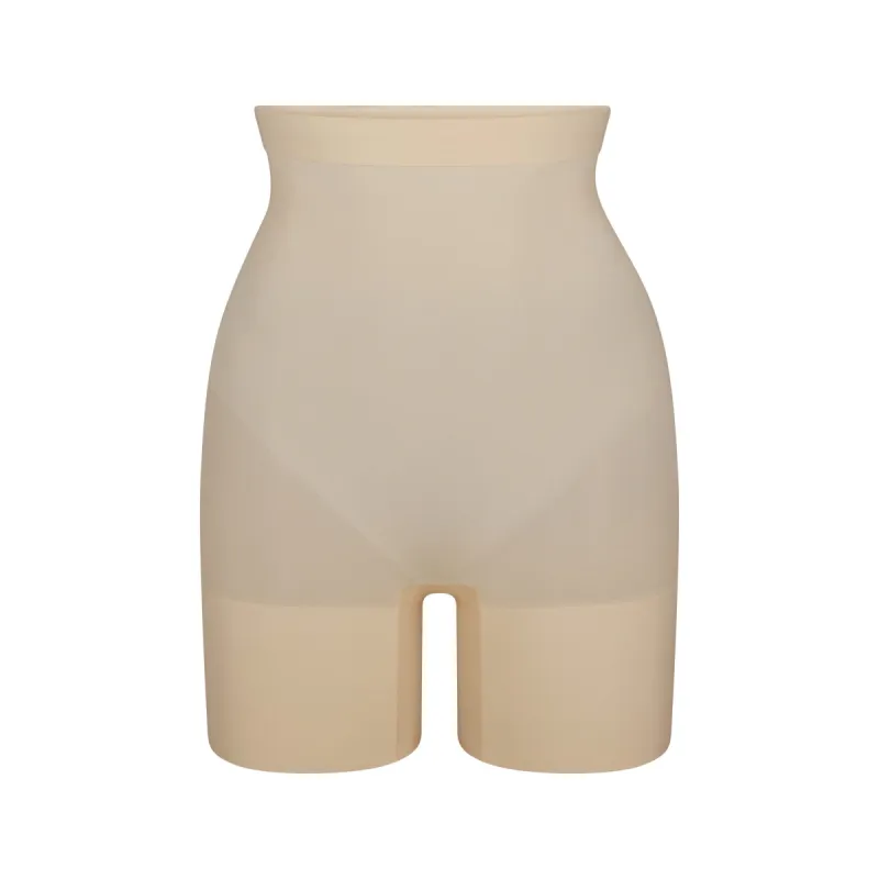 EVERYDAY SCULPT HIGH-WAISTED MID THIGH SHORT | SAND sold by SKIMS
