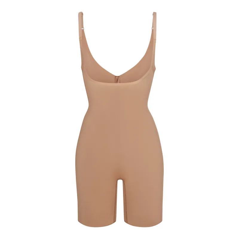 SHEER SCULPT OPEN BUST BODYSUIT | OCHRE sold by SKIMS