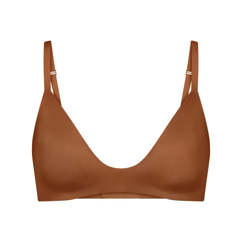 WIRELESS FORM T-SHIRT DEMI BRA | BRONZE sold by SKIMS