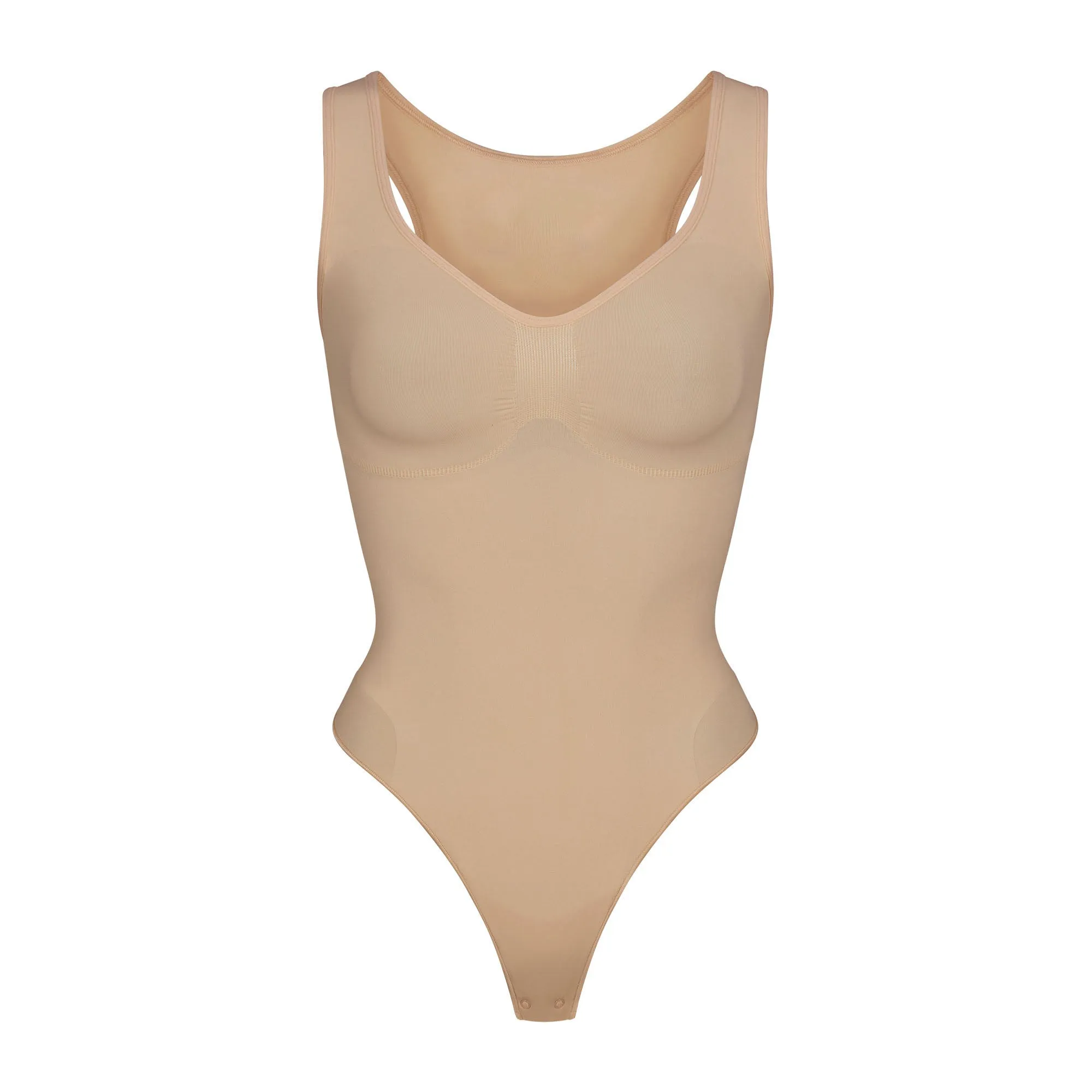 SEAMLESS SCULPT SCOOP NECK THONG BODYSUIT | CLAY sold by SKIMS