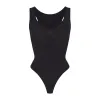 SEAMLESS SCULPT SCOOP NECK THONG BODYSUIT | ONYX sold by SKIMS