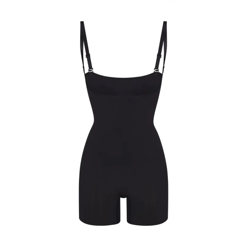 SEAMLESS SCULPT OPEN BUST SHORTIE BODYSUIT | ONYX sold by SKIMS