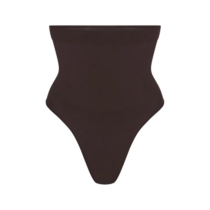 SEAMLESS SCULPT HIGH-WAISTED THONG | ESPRESSO sold by SKIMS