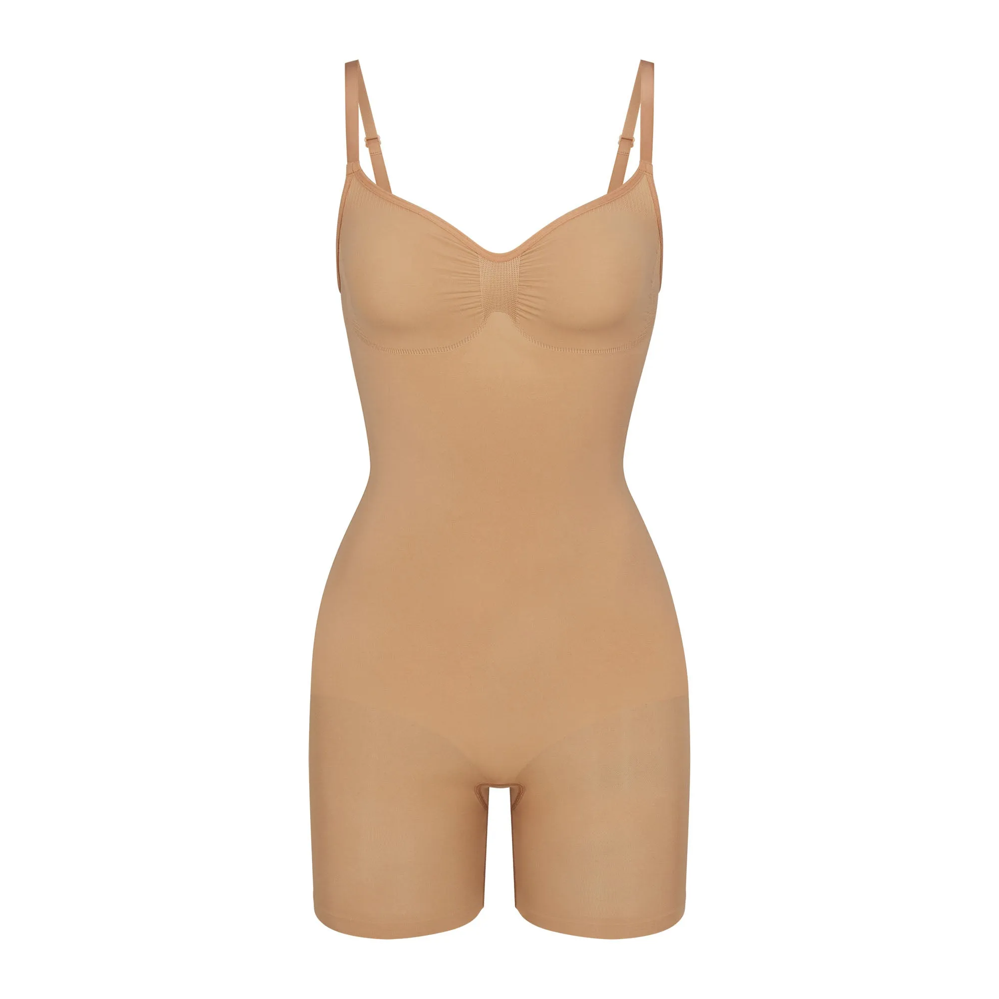 SEAMLESS SCULPT MID THIGH BODYSUIT | OCHRE sold by SKIMS