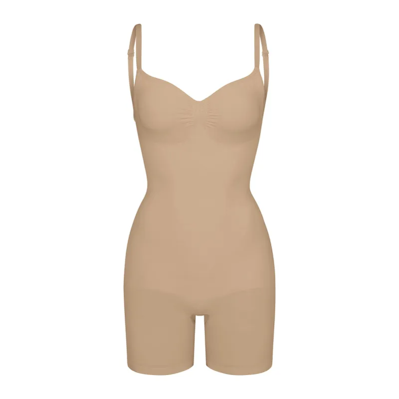 SEAMLESS SCULPT LOW BACK MID THIGH BODYSUIT | CLAY sold by SKIMS
