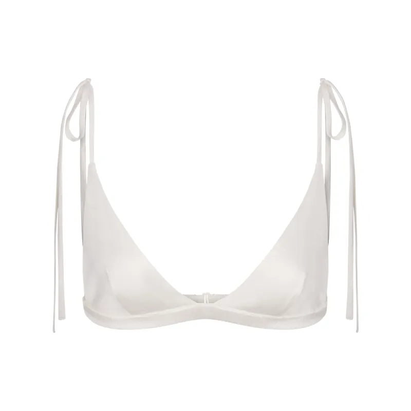 BRIDAL SILK TIE TRIANGLE BRALETTE | MARBLE sold by SKIMS