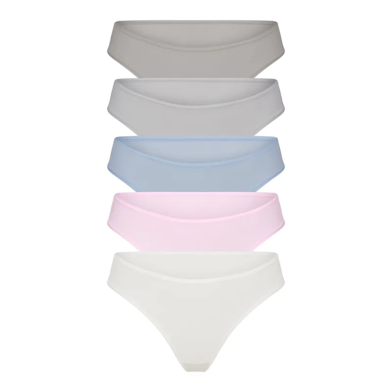FITS EVERYBODY THONG 5-PACK | GLACIER MULTI sold by SKIMS
