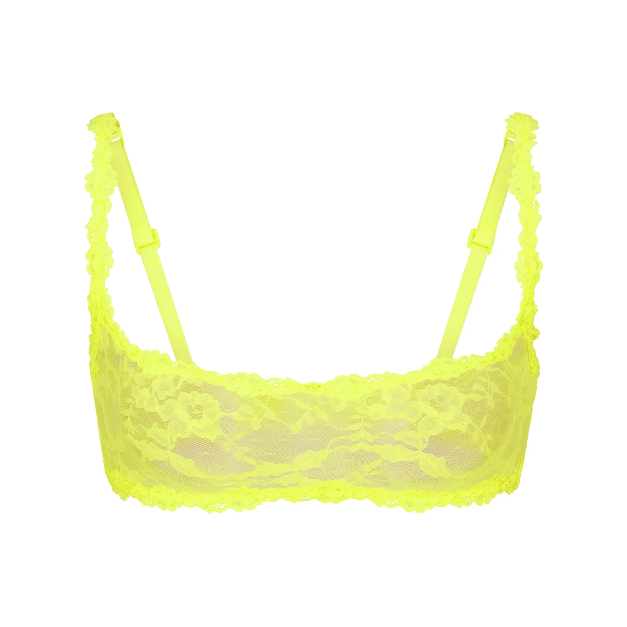 STRETCH LACE SKIMPY SCOOP BRALETTE | YELLOW HIGHLIGHTER sold by SKIMS