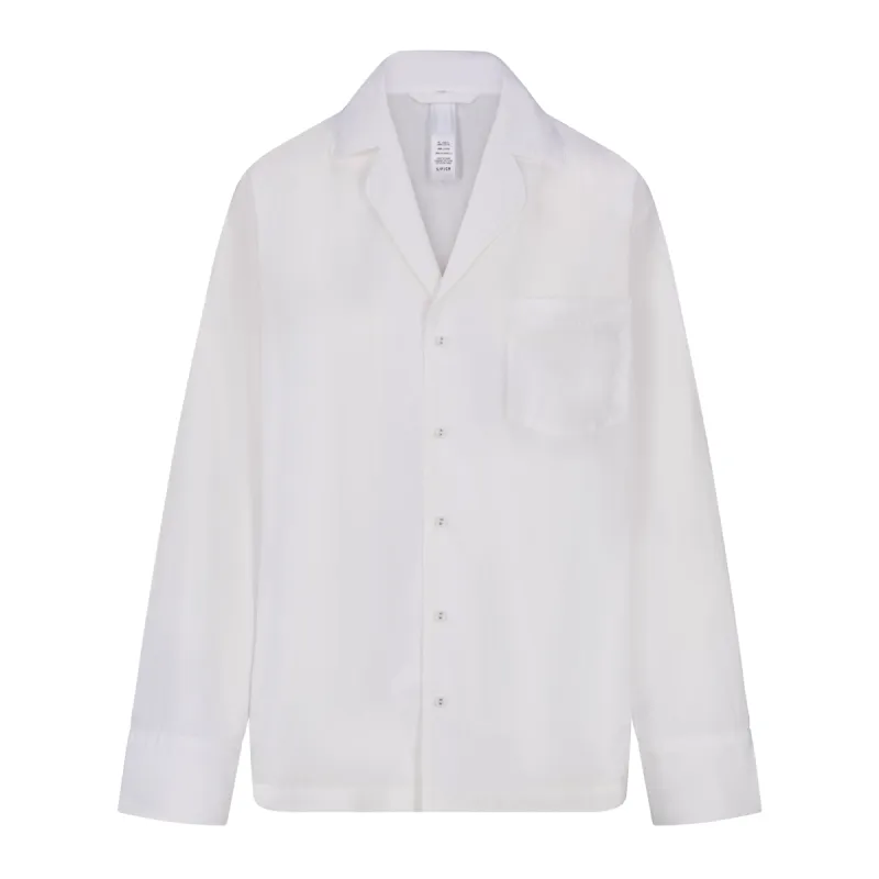 COTTON POPLIN SLEEP BUTTON UP SHIRT | SNOW sold by SKIMS