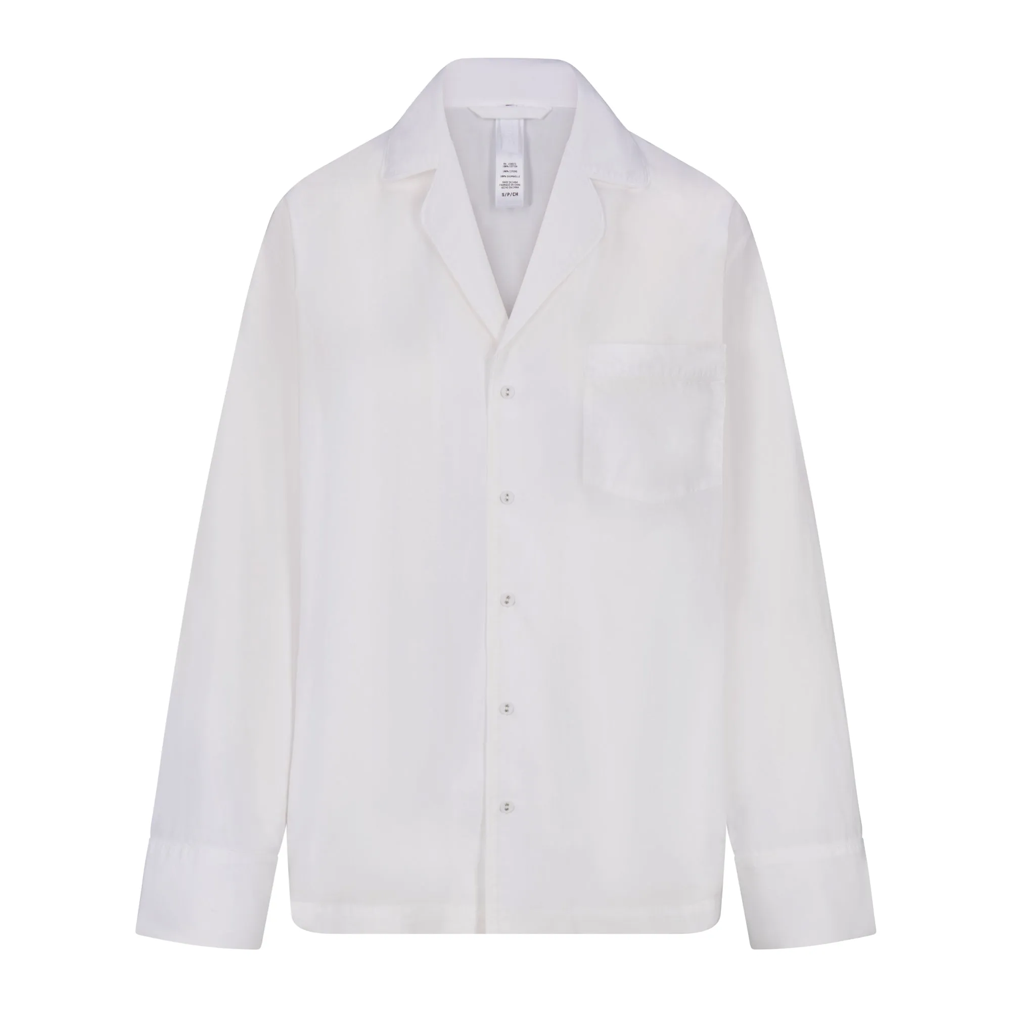 COTTON POPLIN SLEEP BUTTON UP SHIRT | SNOW sold by SKIMS
