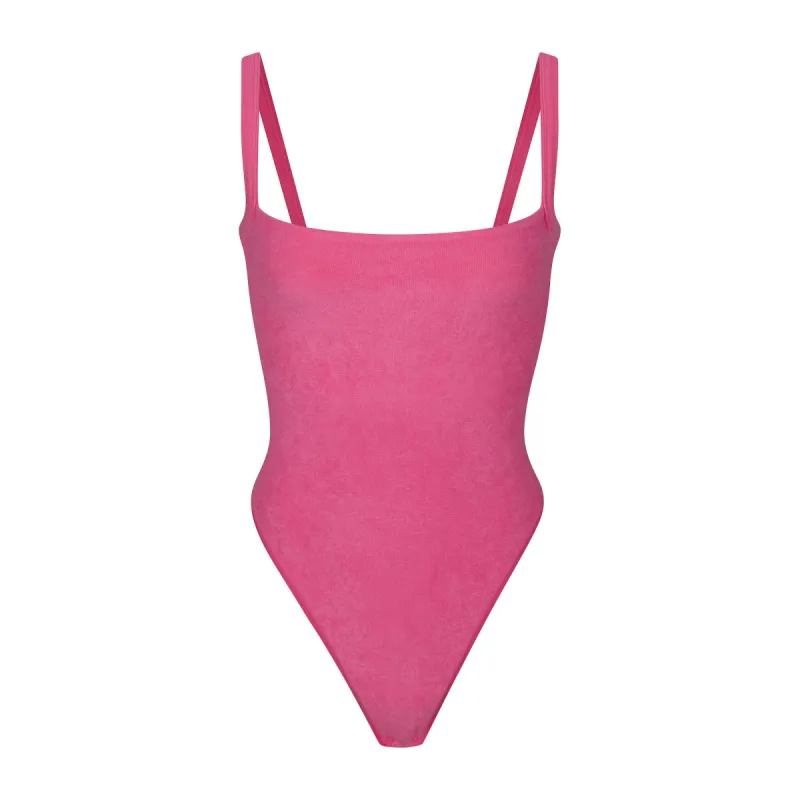TERRY LOUNGE SEAMLESS BODYSUIT | WATERMELON sold by SKIMS