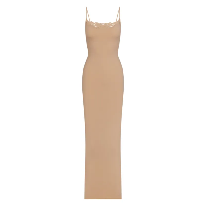 FITS EVERYBODY CORDED LACE LONG SLIP DRESS | CLAY sold by SKIMS