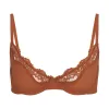 FITS EVERYBODY CORDED LACE UNLINED SCOOP BRA | BRONZE sold by SKIMS