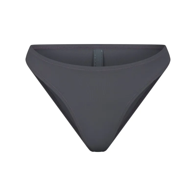 SIGNATURE SWIM MID COVERAGE BOTTOM | GUNMETAL sold by SKIMS